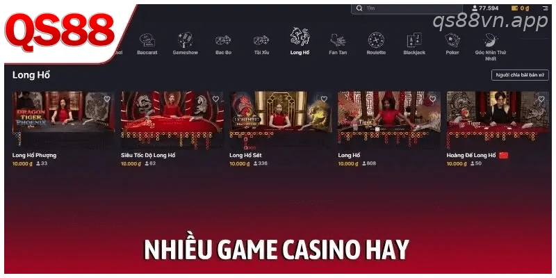 Tham gia các bàn chơi casino dễ dàng