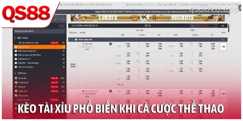 Kèo tài xỉu trong bóng đá còn được gọi là Over/Under, thường ký hiệu là O/U trên b ...